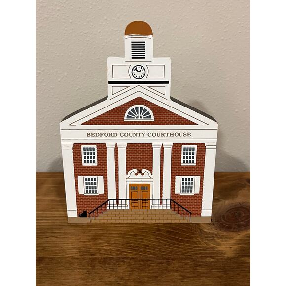 1994 Cat’s Meow Bedford County Courthouse Series XII Wood Shelf Sitter Decor - Picture 1 of 9